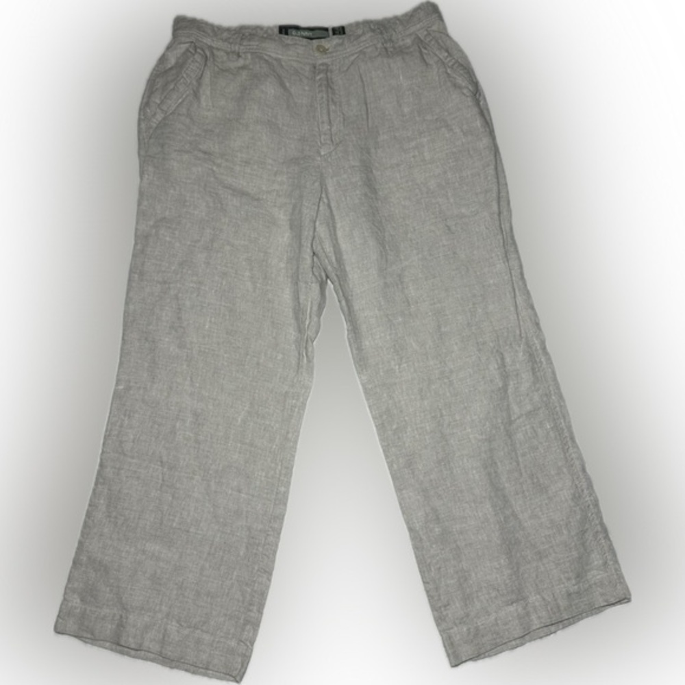 Old Navy Men’s 100% Linen Pants Beige Loose Fit 34X34